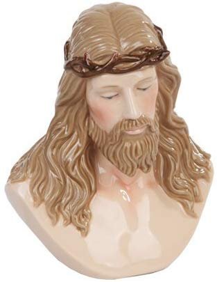 5.13 Inch Jesus Crown of Thorns Fine Porcelain Bust Figurine