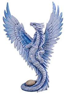 Pacific Giftware Anne Stokes Age of Dragons Iced Blue Wind Dragon Home Tabletop Decorative Resin Figurine