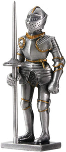 Pewter English Knight Statue Figurine Decoration