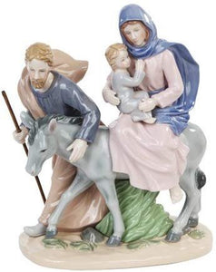 PTC 5.75 Inch Flight to Egypt Joseph and Mary Religious Statue Figurine
