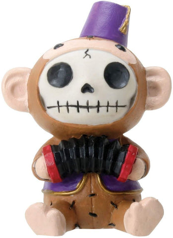SUMMIT COLLECTION Furrybones Fez Munky Signature Skeleton in Monkey Costume Wearing Fez Hat and Vest with Accordion