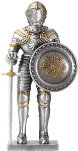 YTC Pewter French Knight Statue Figurine Decoration