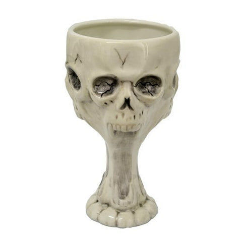 Pacific Trading Giftware Skull Grim Reaper Goblet Ceramic Gothic Evil