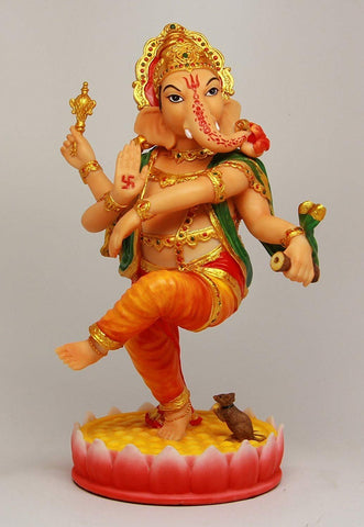 PTC 8 Inch Dancing Ganesha Mythological Indian God Statue Figurine