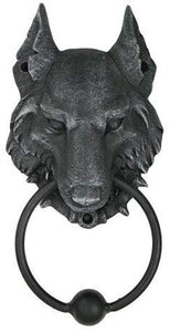 8.5 Inch Evil Wolf Gargoyle Resin Door Knocker Statue Figurine