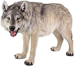 Pacific Giftware PT Large Museum Size Realistic Look Statue Wildlife Grey Wolf Decorative Resin Figurine