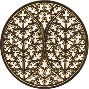 Gold Colored Lincoln Cathedral Rose Window Ornament Decoration