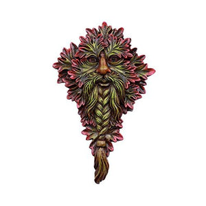 Greenman Face Resin Figurine Wall Plaque
