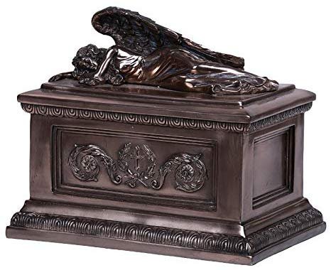 Pacific Giftware Sleeping Angel Cold Cast Resin Figurine Decorative Urn Box