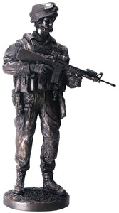 YTC Rifleman 13.5" Bronzed Resin Military Statue #8089 Modern Era Rifleman M16