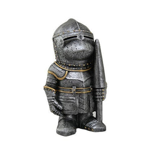 4.5 Inch Small Armored Medieval Knight with Lance Statue Figurine