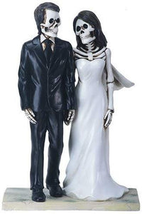 Just Married Wedding Bridal Skeleton Couple Decorative Figurine