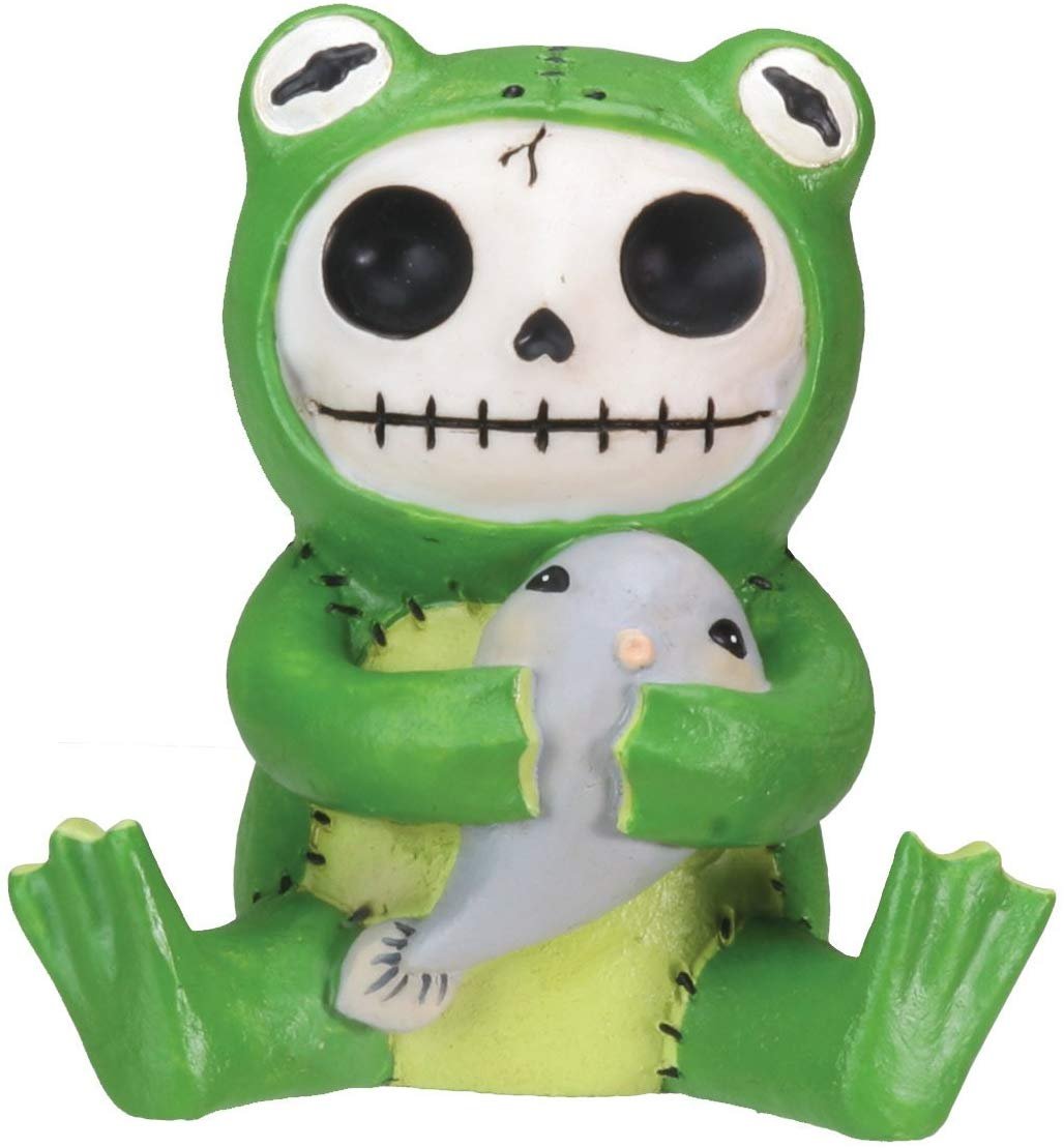Froggie Frog Furry Bones Figurine Display