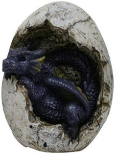 4.75 Inch Purple Dragon Hatchling in Egg Casing Statue Figurine