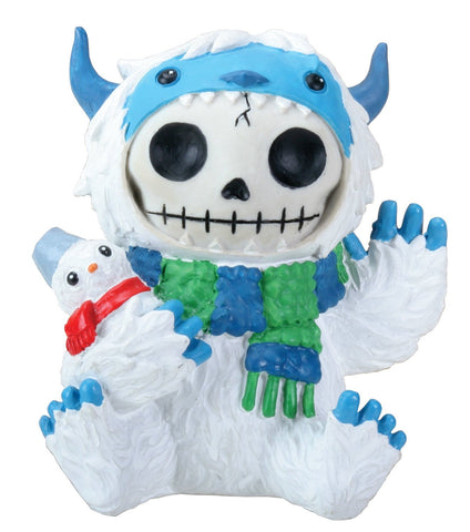 SUMMIT COLLECTION Furrybones Yeti Signature Skeleton in Abominable Snowman Costume Holding a Small Snowman