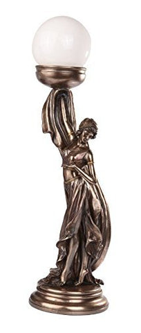 PTC 19.5 Inch Art Nouveau Bronze Finish Goddess Lamp Figurine Statue