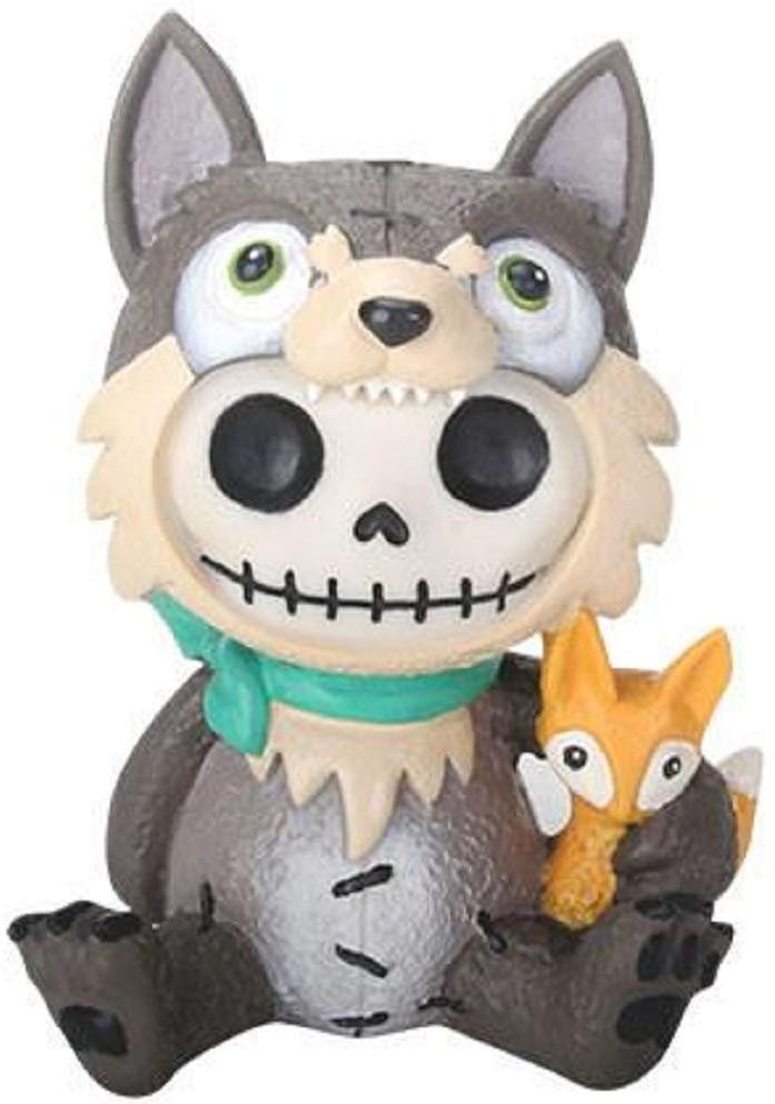 SUMMIT COLLECTION Furrybones Wolfgang Signature Skeleton in Wolf Costume with Fox Friend