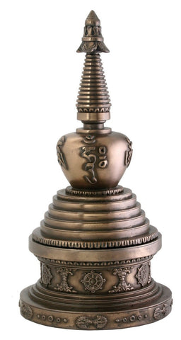 Round Stupa Box Jewelry Holder Buddha Shrine Decoration Collectible