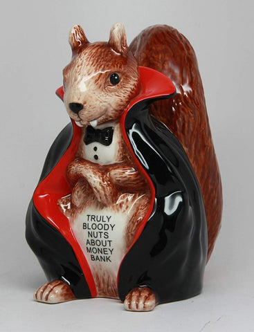 6 Inch Ceramic Vampire Squirrel Savings Piggy/Coin/Money Bank