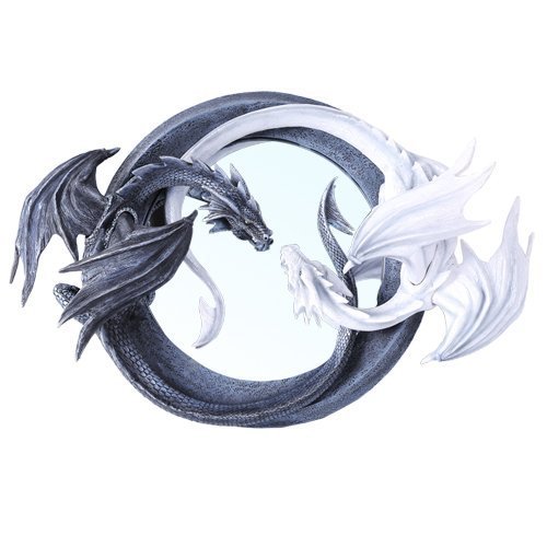 Home Decoration Dragon Ying Yang Mirror Collectible Figurine