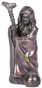 Pacific Giftware 6.5" Enchanted Crone Bronze Finish- Triple Goddess Collection