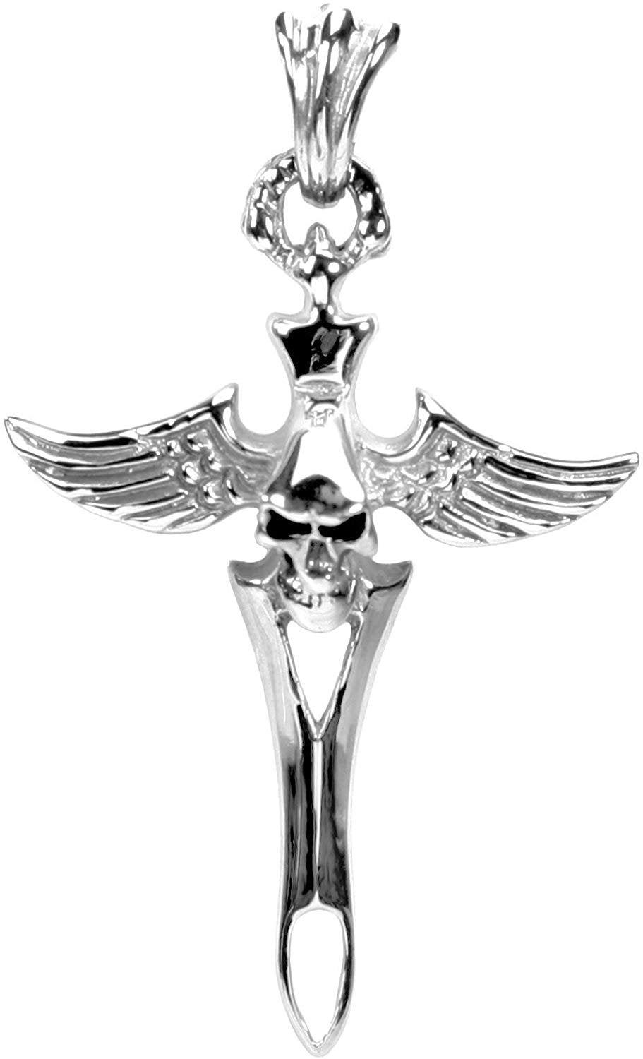 YTC Summit Winged Skull Dagger Pendant - Collectible Medallion Necklace Accessory