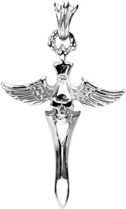 YTC Summit Winged Skull Dagger Pendant - Collectible Medallion Necklace Accessory