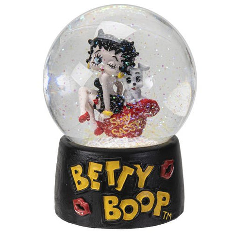 Botega Exclusive Betty Boop Stay Sassy Pudgy Snow Globe American Classic Novelty Collectible 5.5” Tall