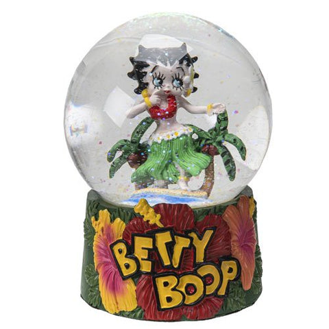 Botega Exclusive Betty Boop Hula Dancer Tropical Beach Snow Globe American Classic Novelty Collectible 5.5” Tall