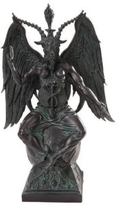 PACIFIC GIFTWARE Large Baphomet On Pedestal in Faux Stone Finish Statue