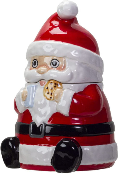 Pacific Giftware Xmas Christmas Santa Ceramic Cookie Jar