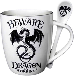 Alchemy of England 13oz Gothic Black Dragon is Stirring Mug & Spoon Set Gift