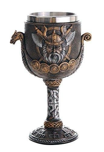 Viking Warrior Ship Ceremonial Chalice Cup 8oz Wine Goblet