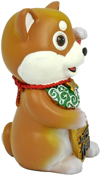 SUMMIT COLLECTION Lucky Japanese Doggy with Coin Maneki Shiba Inu Collectible Figurine