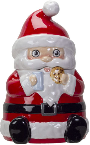 Pacific Giftware Xmas Christmas Santa Ceramic Cookie Jar
