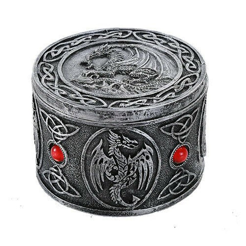 Pacific Giftware Medieval Fantasy Dragon with Red Ornamental Decorative Crystal