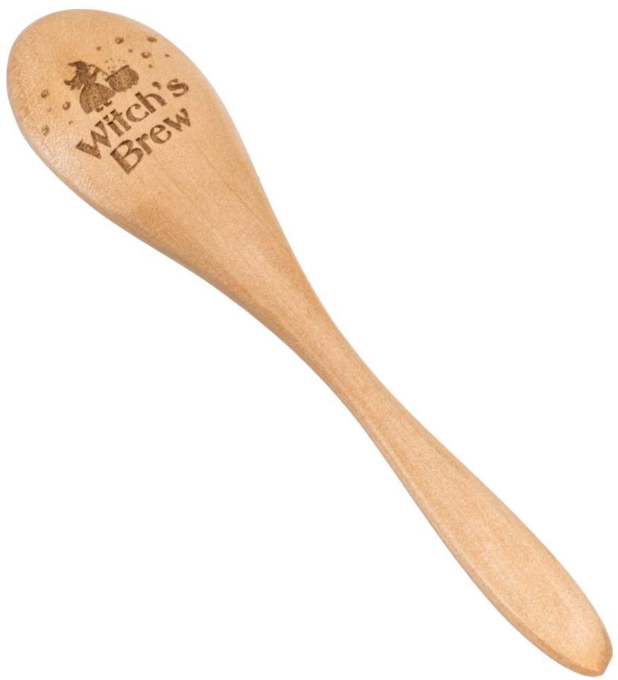 Pacific Giftware Laser Engraved Witch's Brew Wooden Spoon 6.75" Long Witch's Brew Laser Engraved