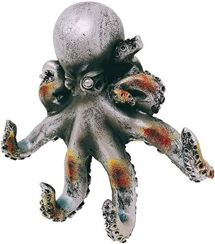 Botega Exclusive 7” Octopus Tentacle Multi-Wall Hook Multi-Color Silver Accent Decorative Storage Solution