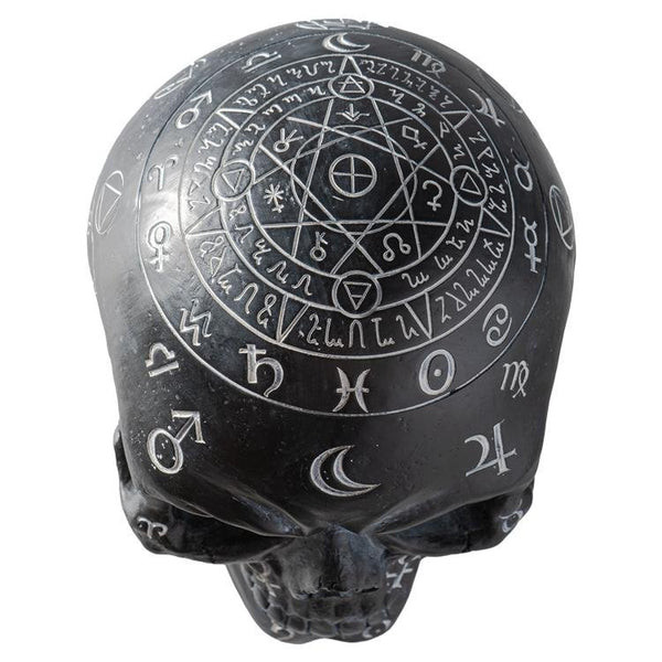 Mystic Arts Black Skull Resin Figurine