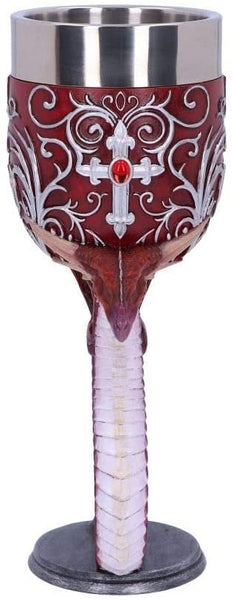 Summit Collection Familiars Dragons Devotion Twin Dragons Heart Set of Two Goblets 7.25 inches Tall 7 fl oz Double Chalice Set