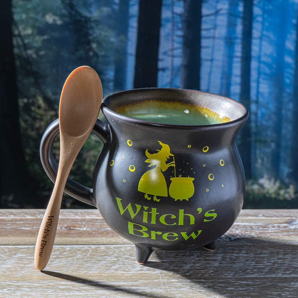 Pacific Giftware Laser Engraved Witch's Brew Wooden Spoon 6.75" Long Witch's Brew Laser Engraved