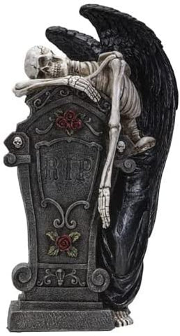 Pacific Giftware Angel Skeleton Le Tombe Morte Tombstone Gothic Decor Figurine Statue 15.75” Tall
