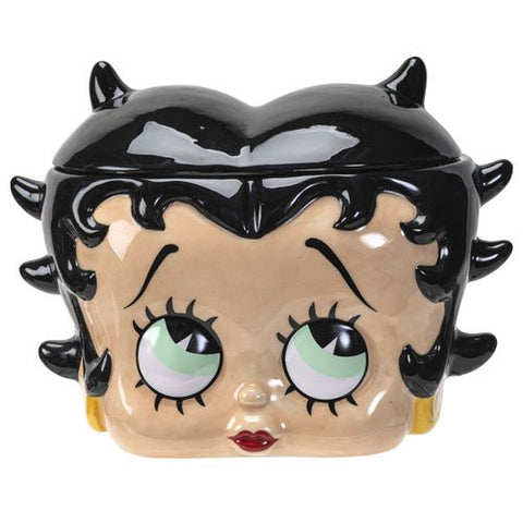 Botega Exclusive Betty Boop Cookie Jar Head Removable Lid Ceramic American Classic Novelty Collectible 6.5” Tall