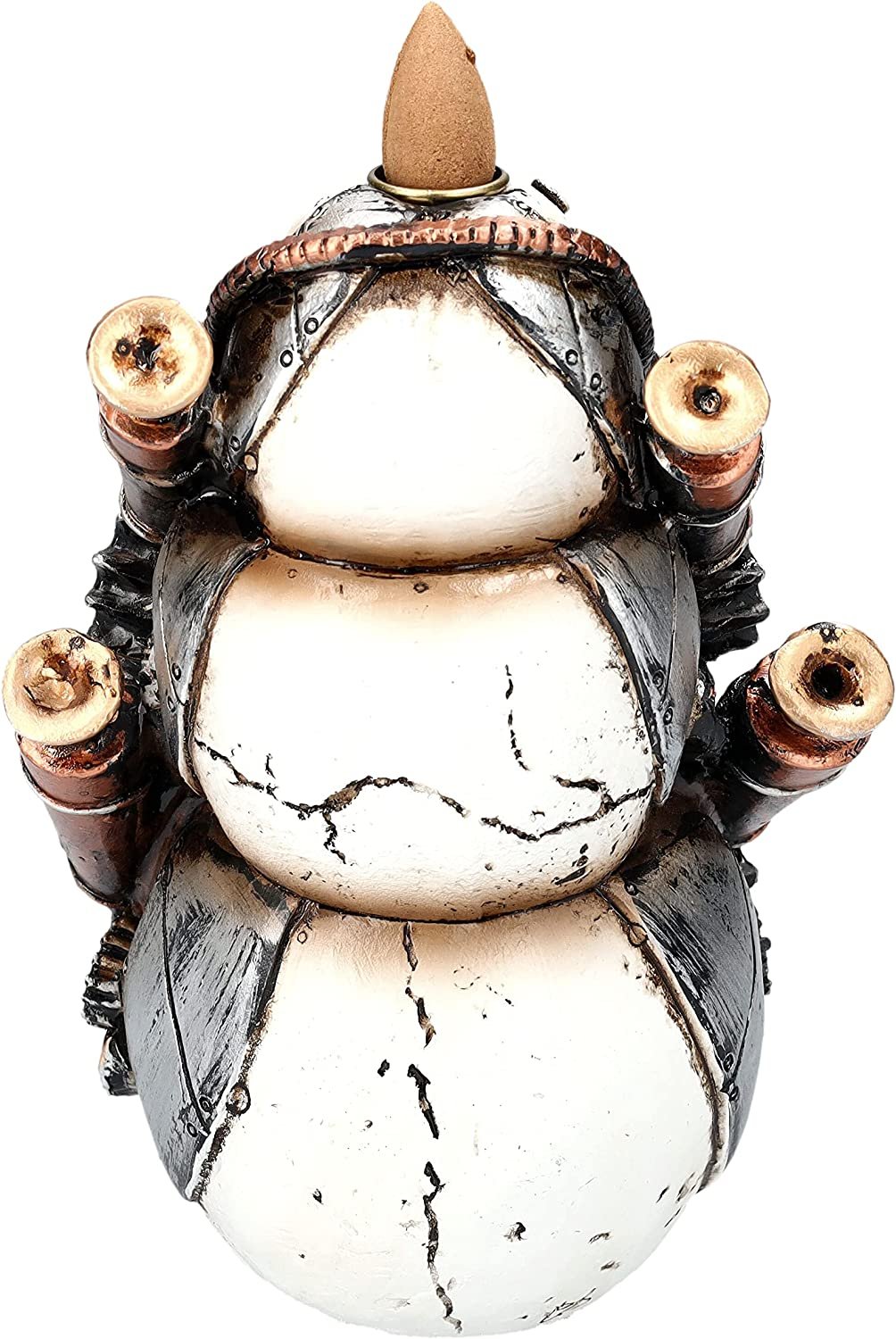 Steampunk Skulls Backflow Incense Burner Resin Figurine