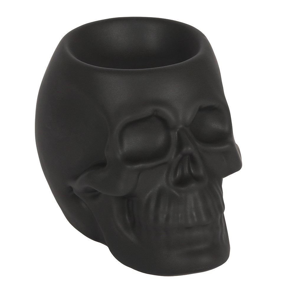 Pacific Giftware White Skull Aromatherapy Oil Burner Wax Warmer Tealight Holder