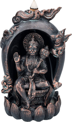7.5 inches Hanuman Backflow Incense Burner Resin Figurine Holder