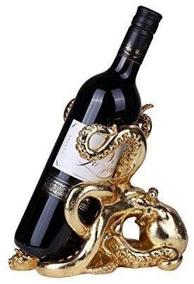 Golden Octopus Resin Figurine Wine Holder