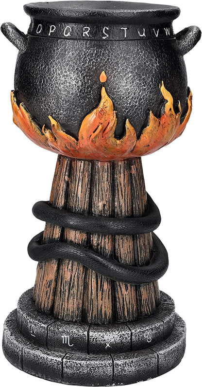 Triple Moon Cauldron Votive Holder Resin Figurine Home Decor