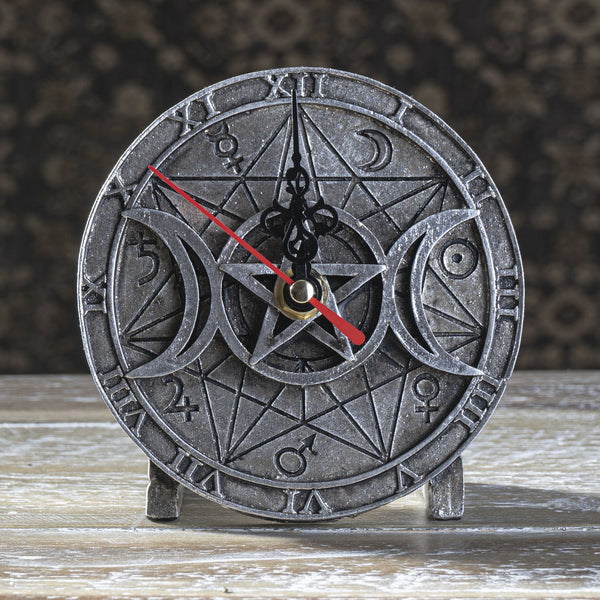Wiccan Desk Clock with Alchemy England Design