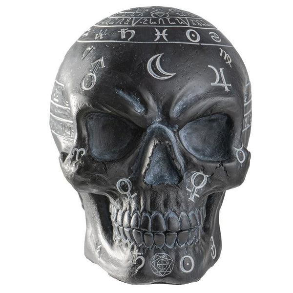 Mystic Arts Black Skull Resin Figurine